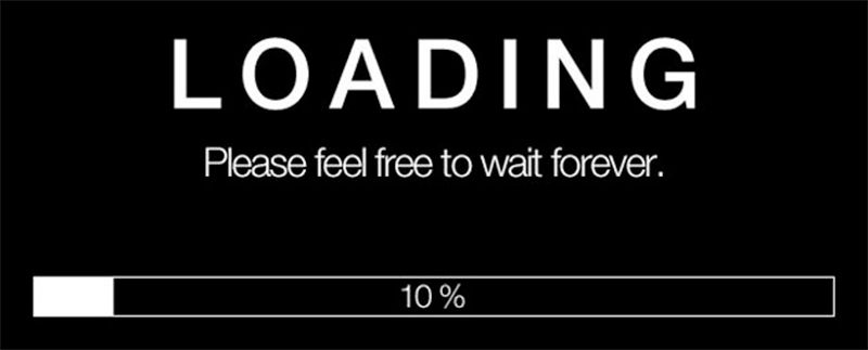 Picture of loading screen slow website