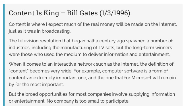 Bill Gates content is king
