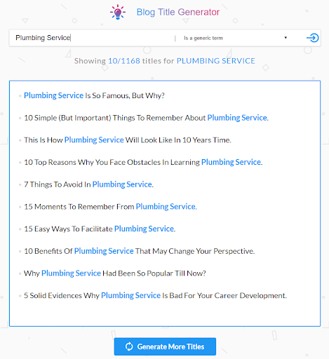 Blog Title Generator Results