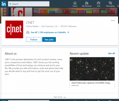 company page