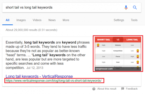 featured snippet image