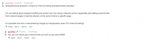 Google internal linking 