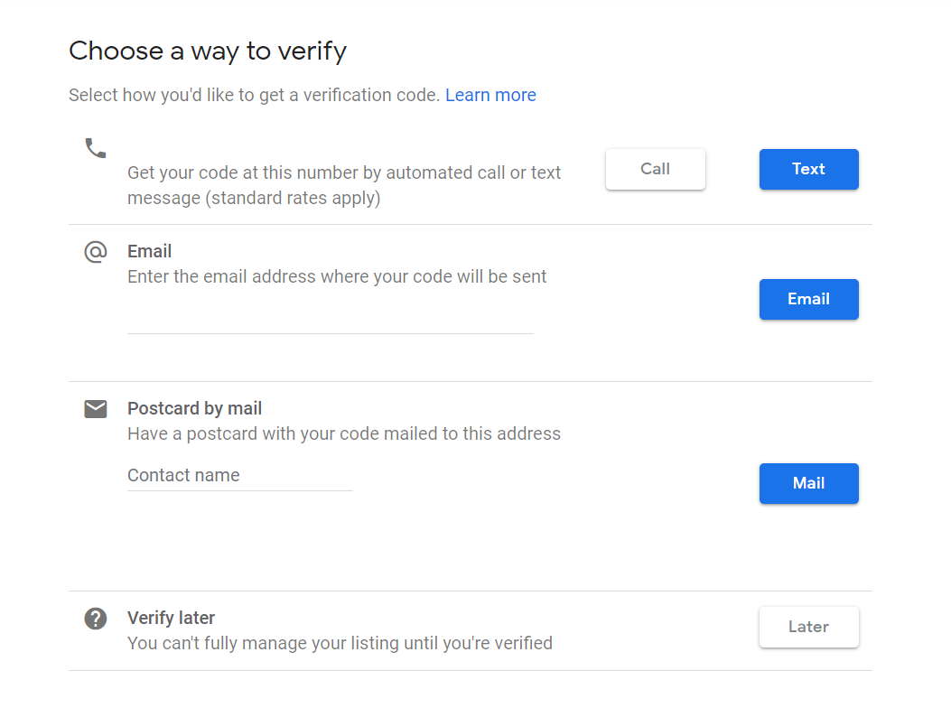 verify my business on google