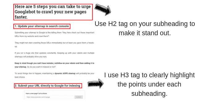 highlight points good content