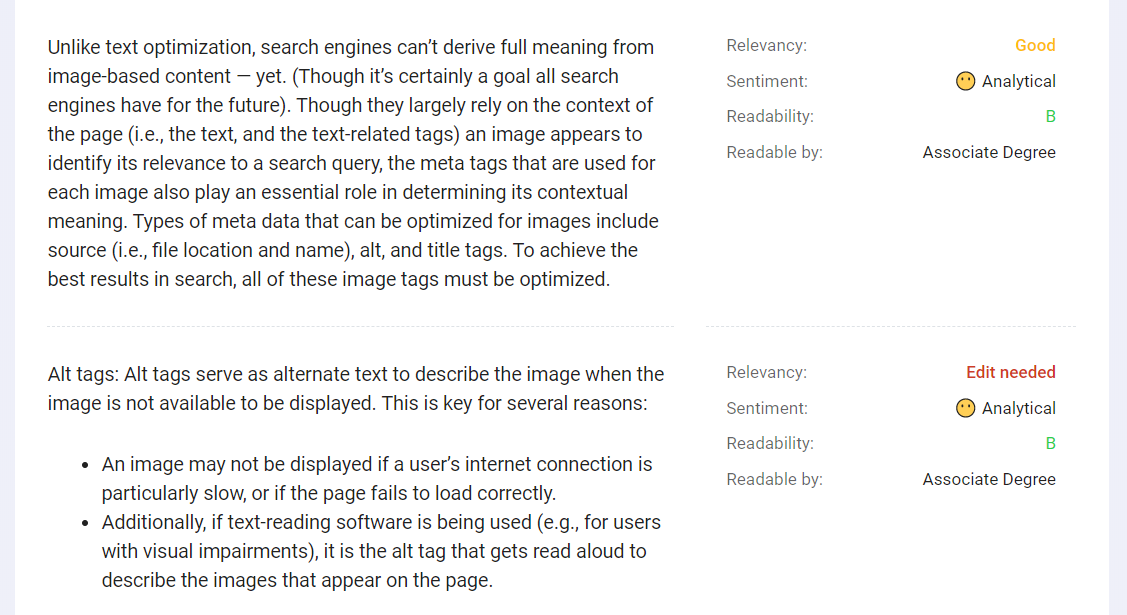 Content optimization using Content Intelligence
