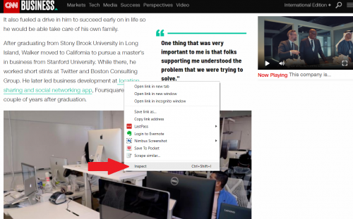 inspect element