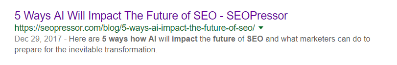 Meta Description - 5 ways ai impact future seo