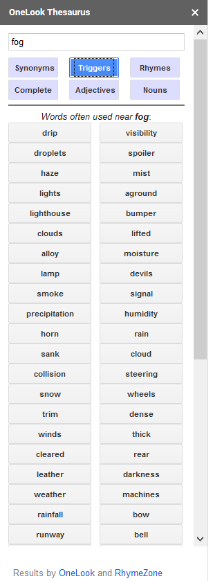 OneLook Thesaurus 3