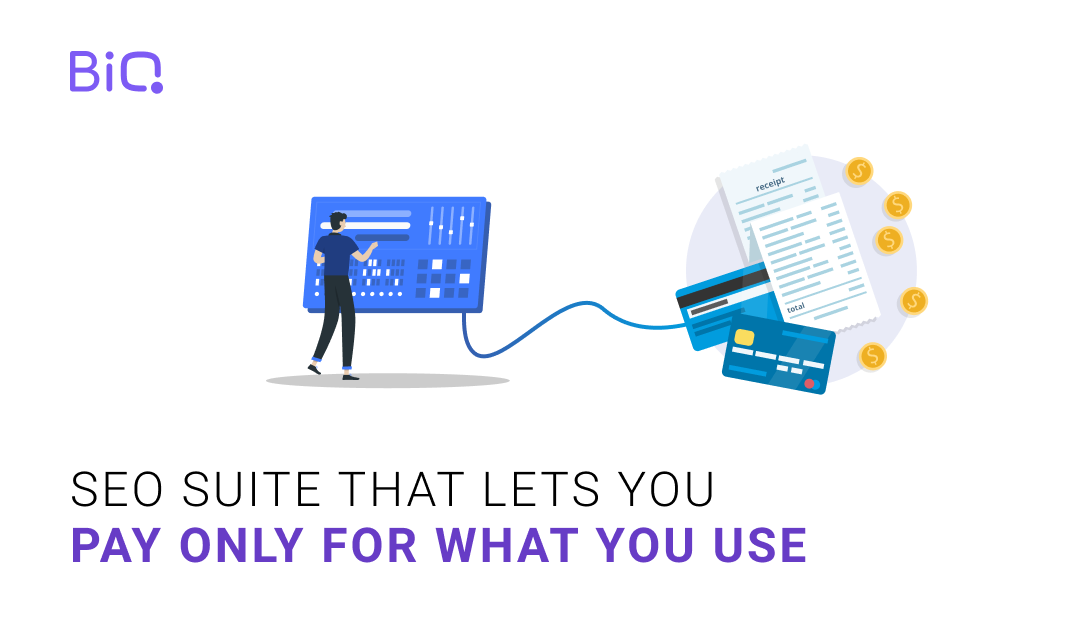 BiQ is an SEO suite that lets you pay only for what you use