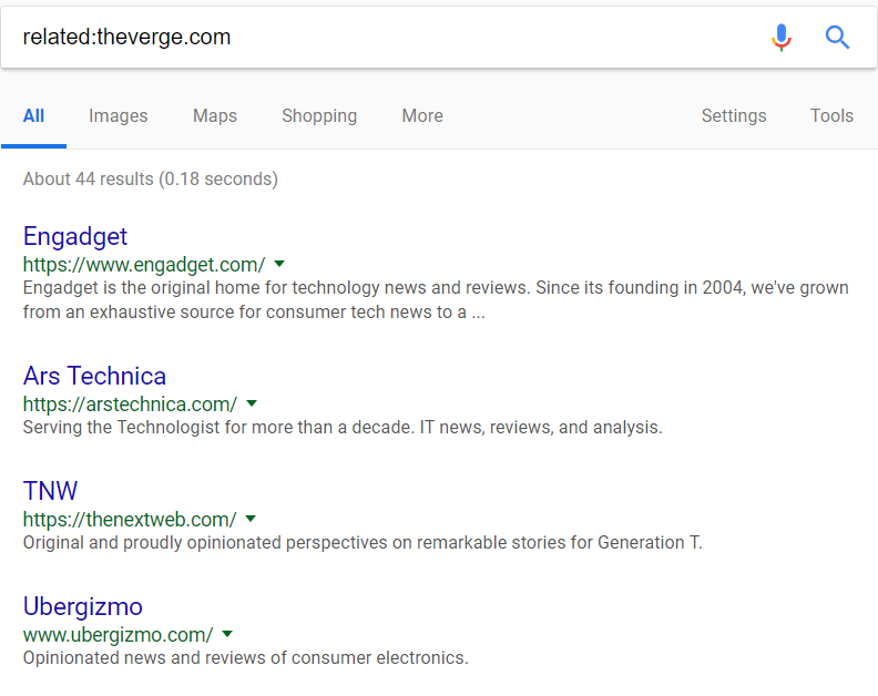 related search