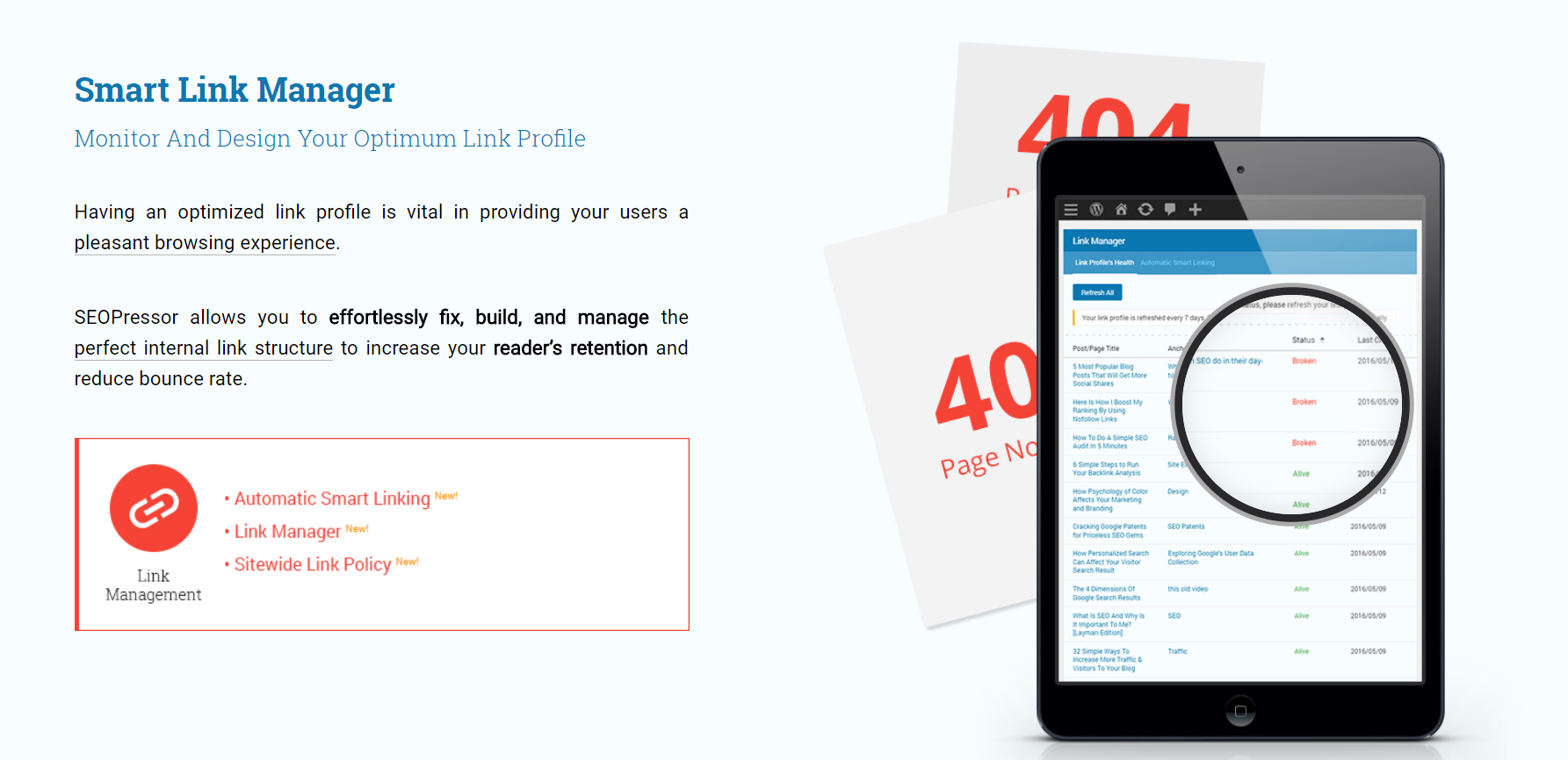 SEOPressor Smart Linking Manager