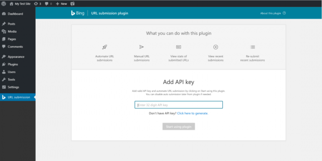 Bing URL Submission plugin