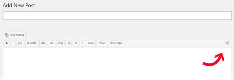 Picture of Full Screen WordPress Editor