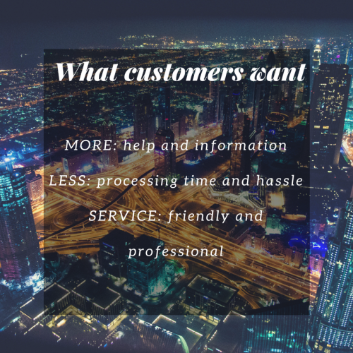 What customers want